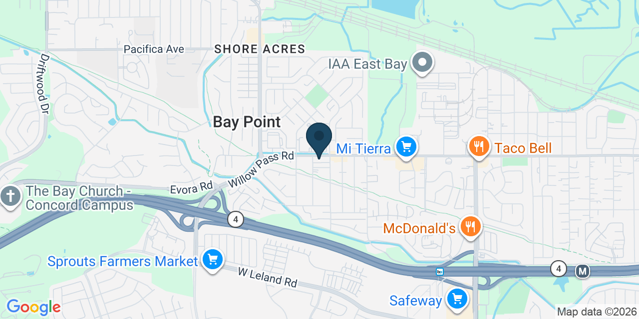 Map showing Bay Point, Contra Costa County, CA