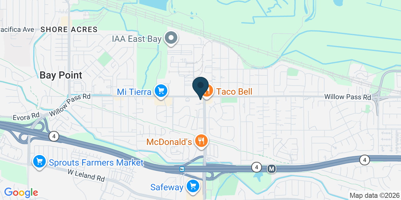Map showing Bay Point, Contra Costa County, CA