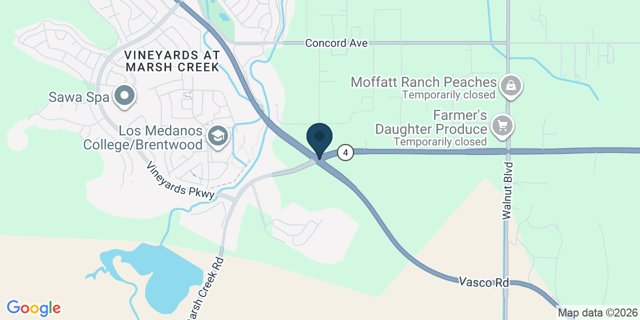 Map showing Contra Costa County, CA