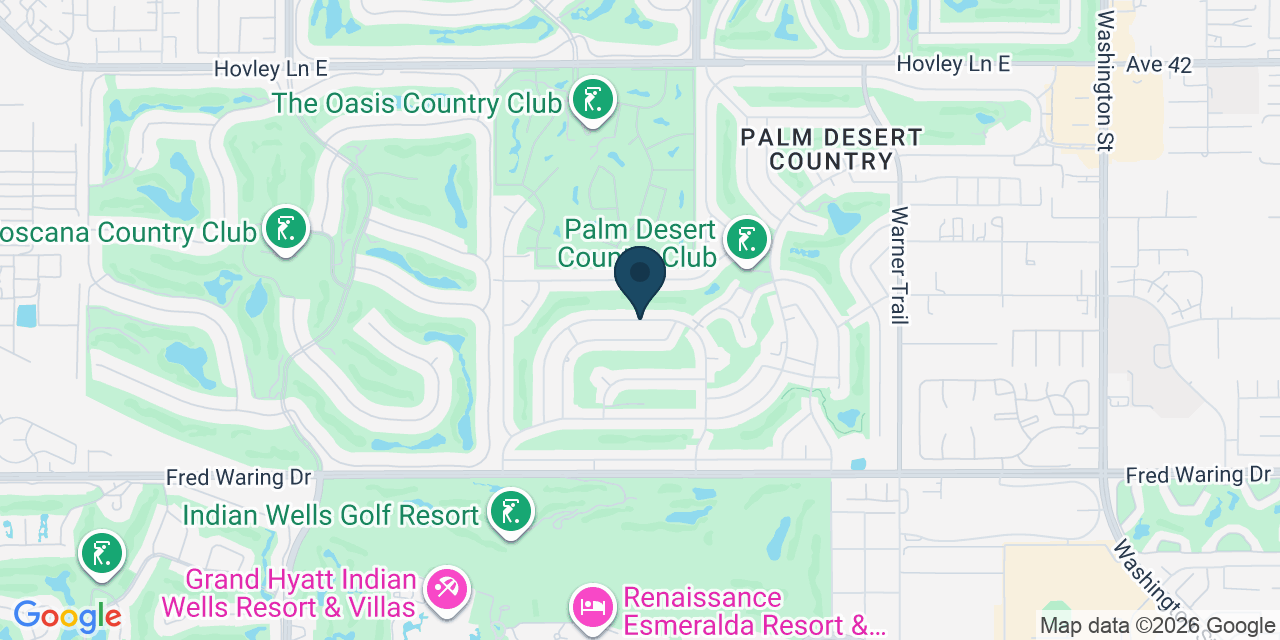 Map showing Palm Desert, Riverside County, CA