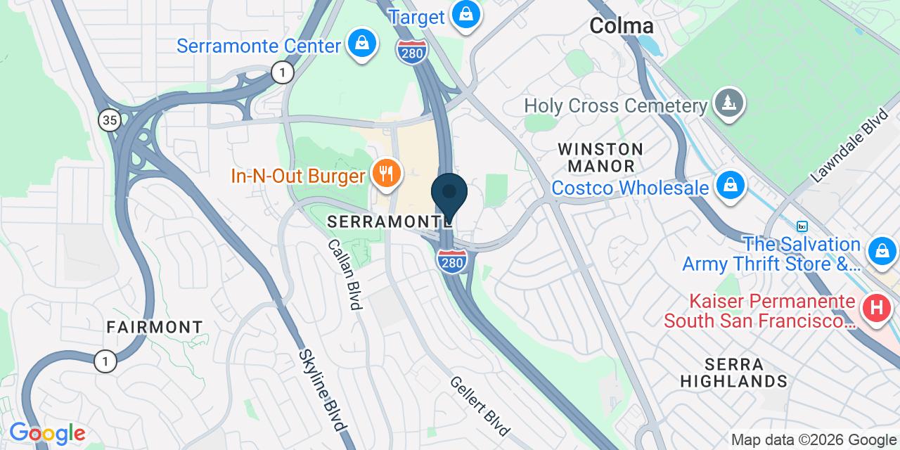 Map showing Daly City, San Mateo County, CA