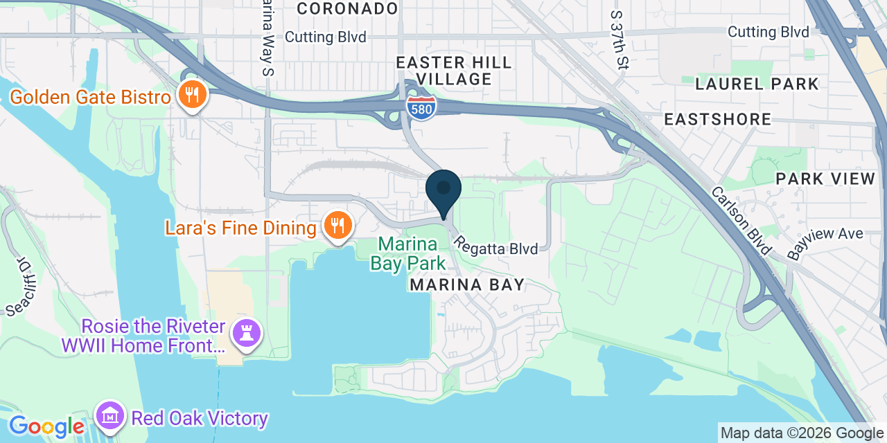 Map showing Richmond, Contra Costa County, CA