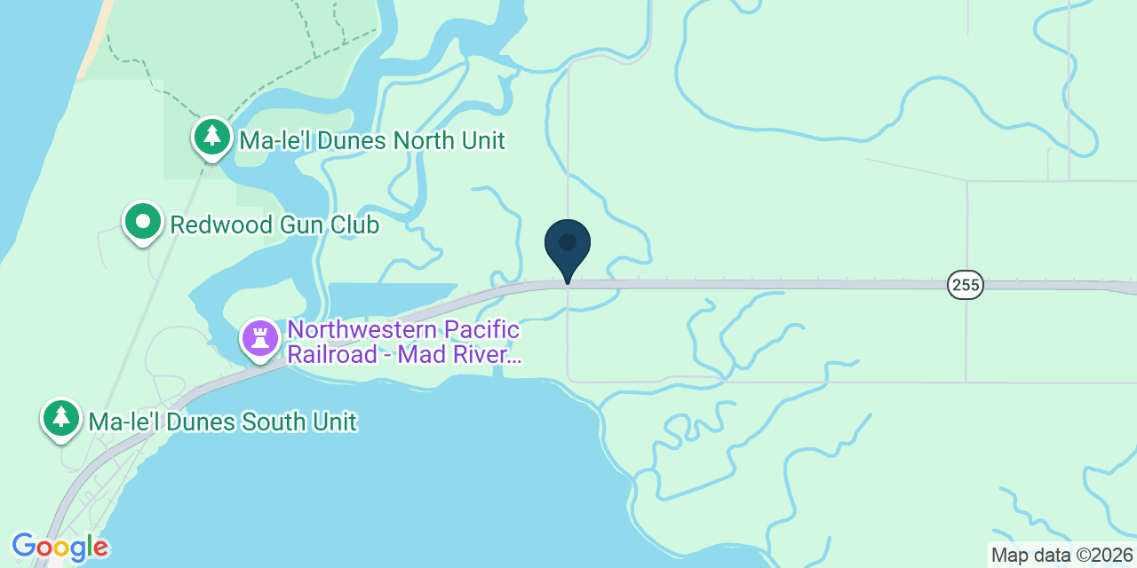 Map showing Humboldt County, CA