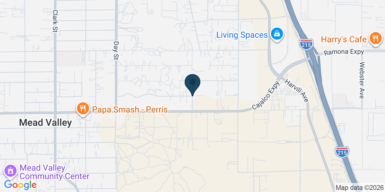 Map showing Perris, Riverside County, CA