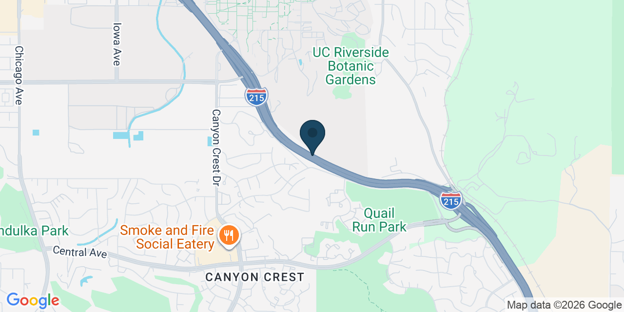 Map showing Riverside, Riverside County, CA