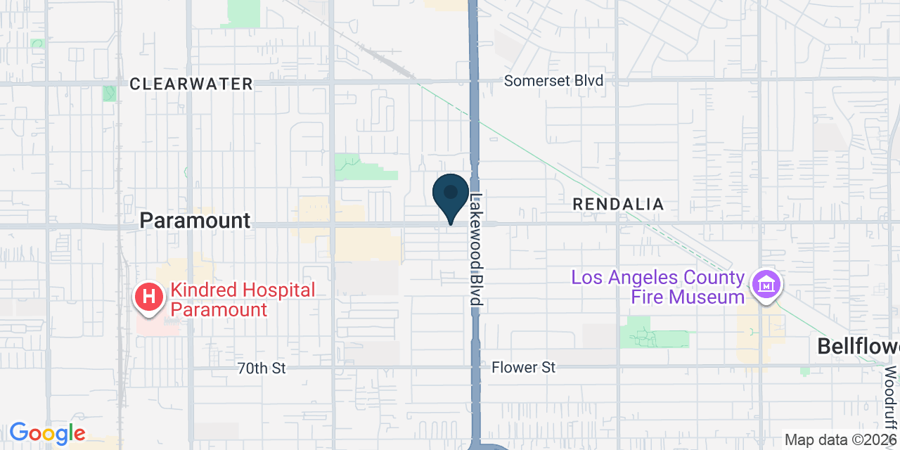 Map showing Los Angeles County, CA