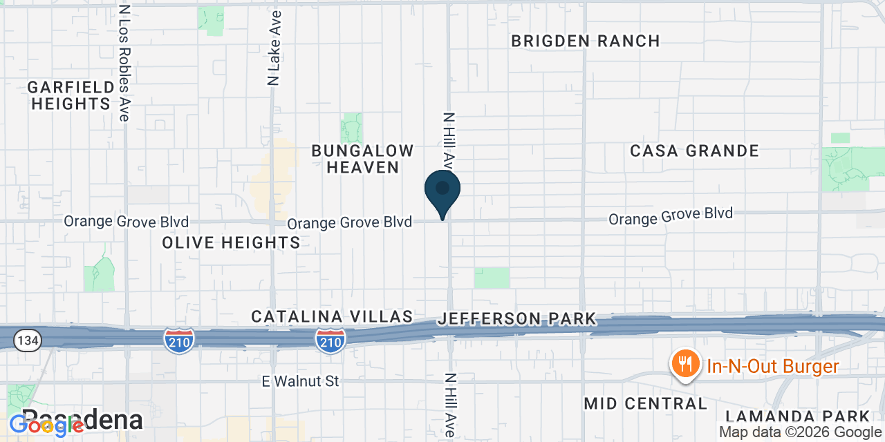 Map showing Los Angeles County, CA