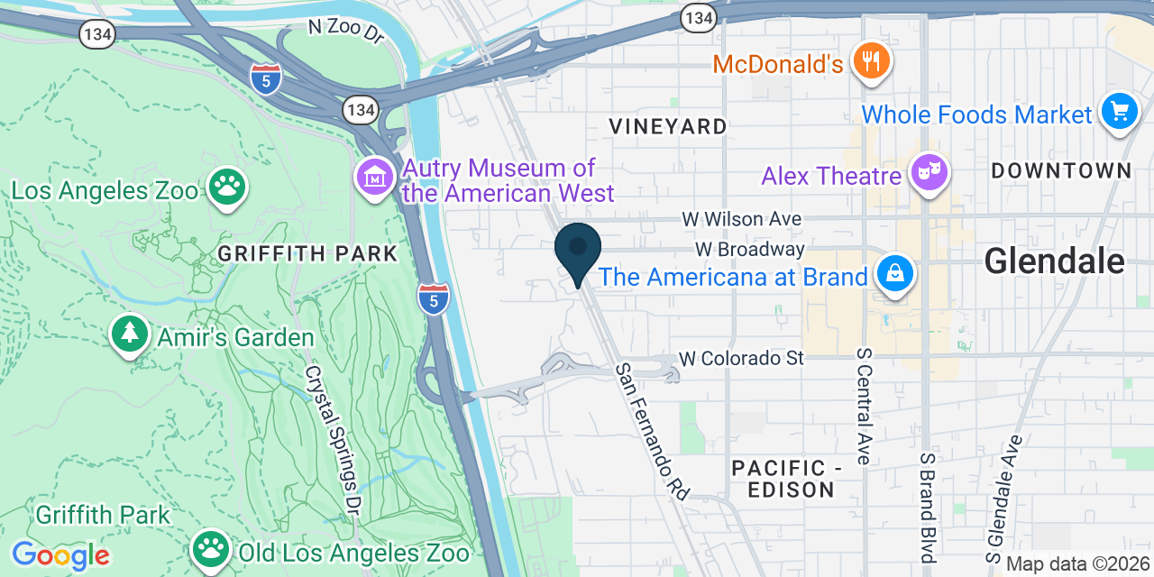 Map showing Los Angeles, Los Angeles County, CA