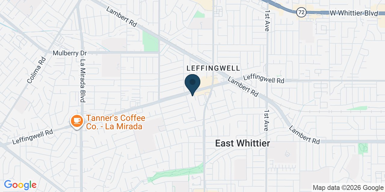 Map showing Whittier, Los Angeles County, CA
