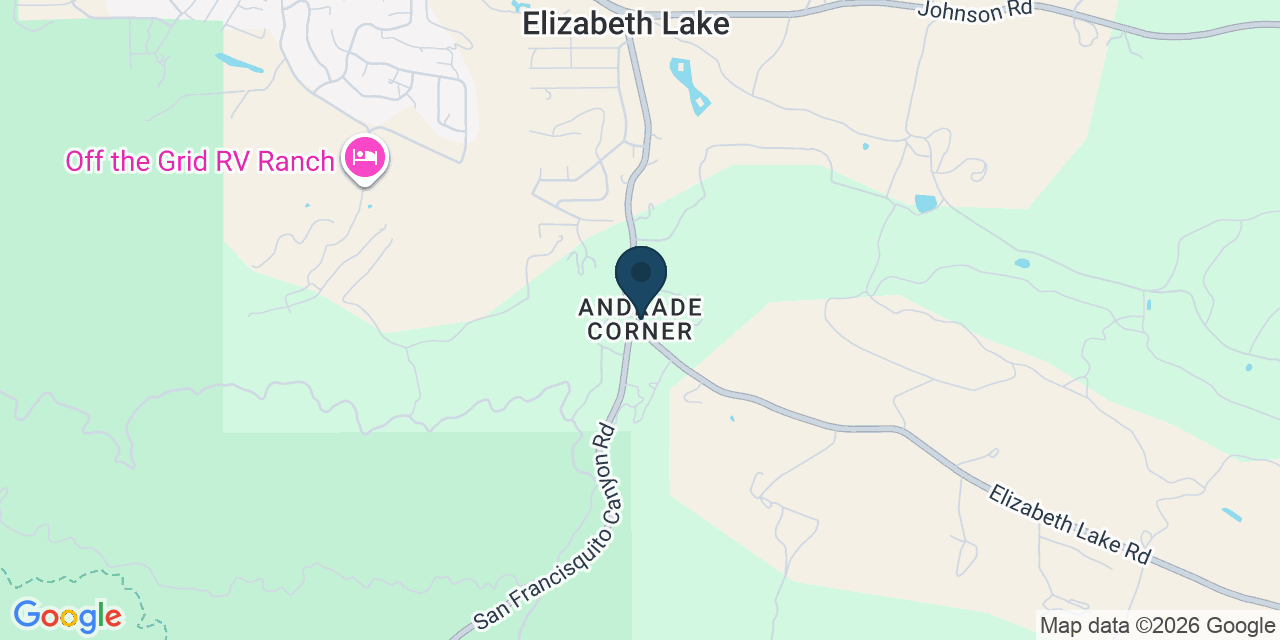 Map showing Elizabeth Lake, Los Angeles County, CA