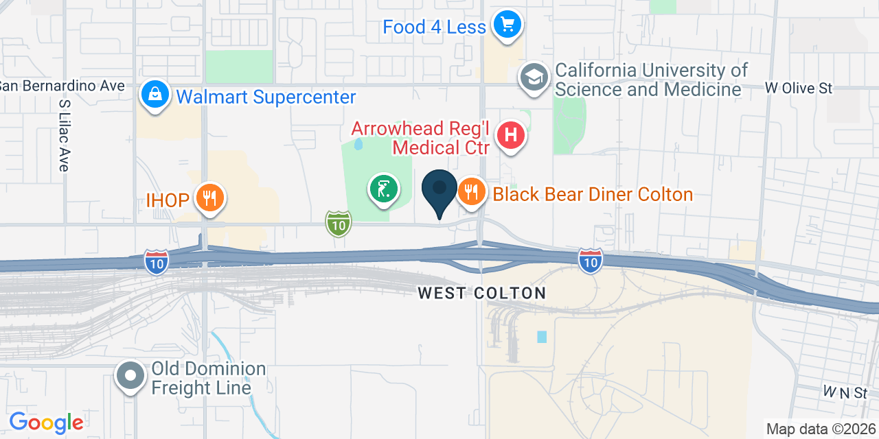 Map showing Colton, San Bernardino County, CA