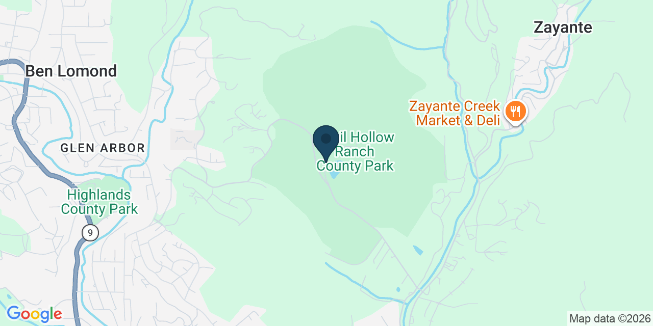 Map showing Santa Cruz County, CA