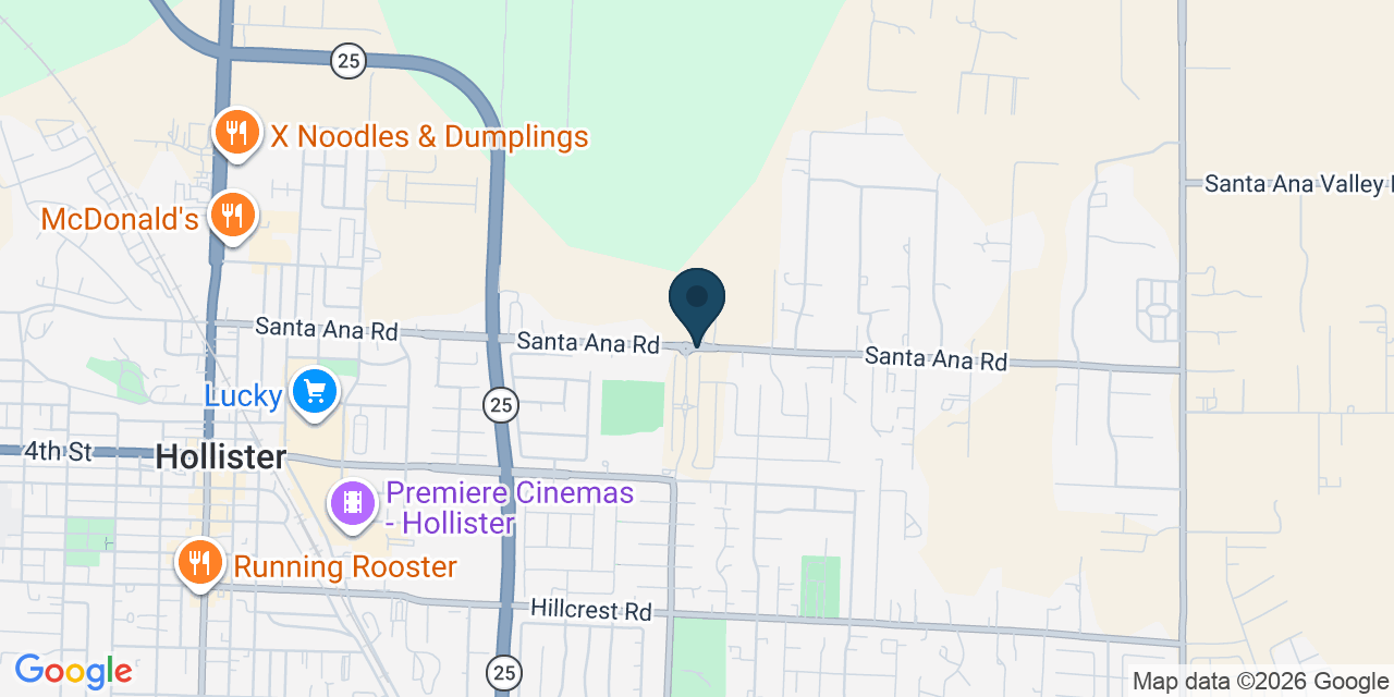 Map showing San Benito County, CA