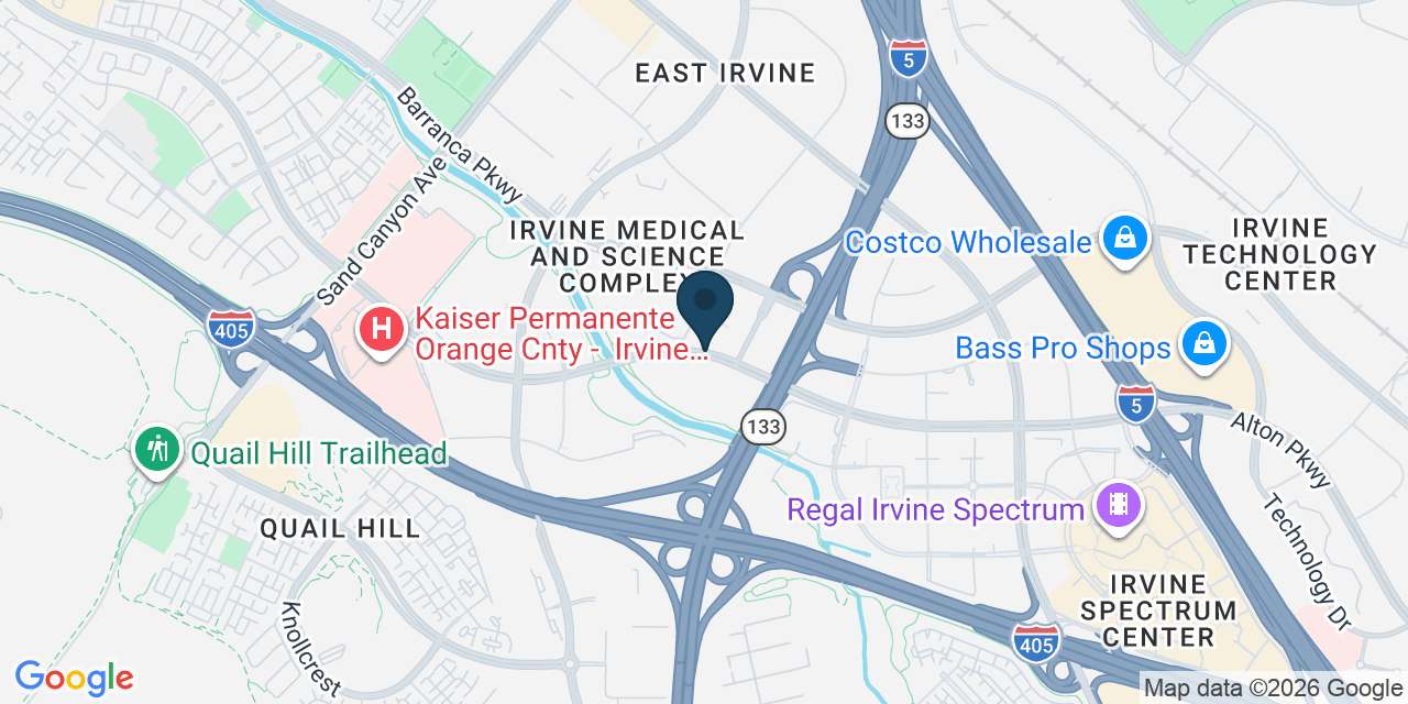 Map showing Orange County, CA