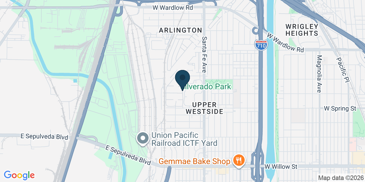Map showing Long Beach, Los Angeles County, CA