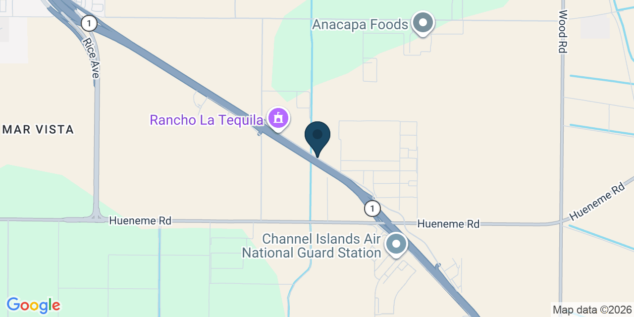 Map showing Ventura County, CA