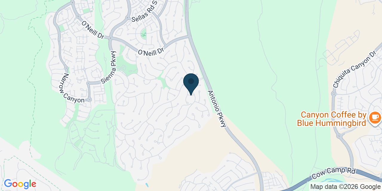 Map showing Ladera Ranch, Orange County, CA