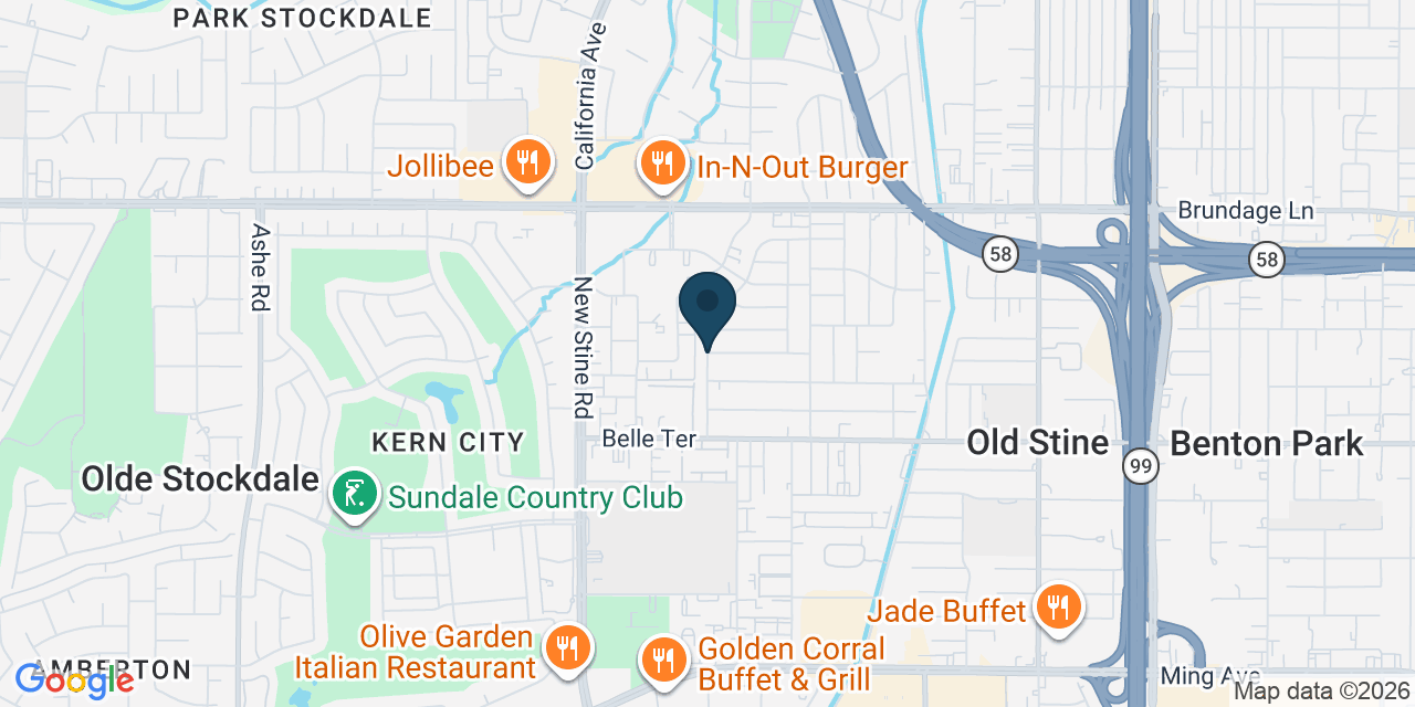 Map showing Old Stine, Kern County, CA