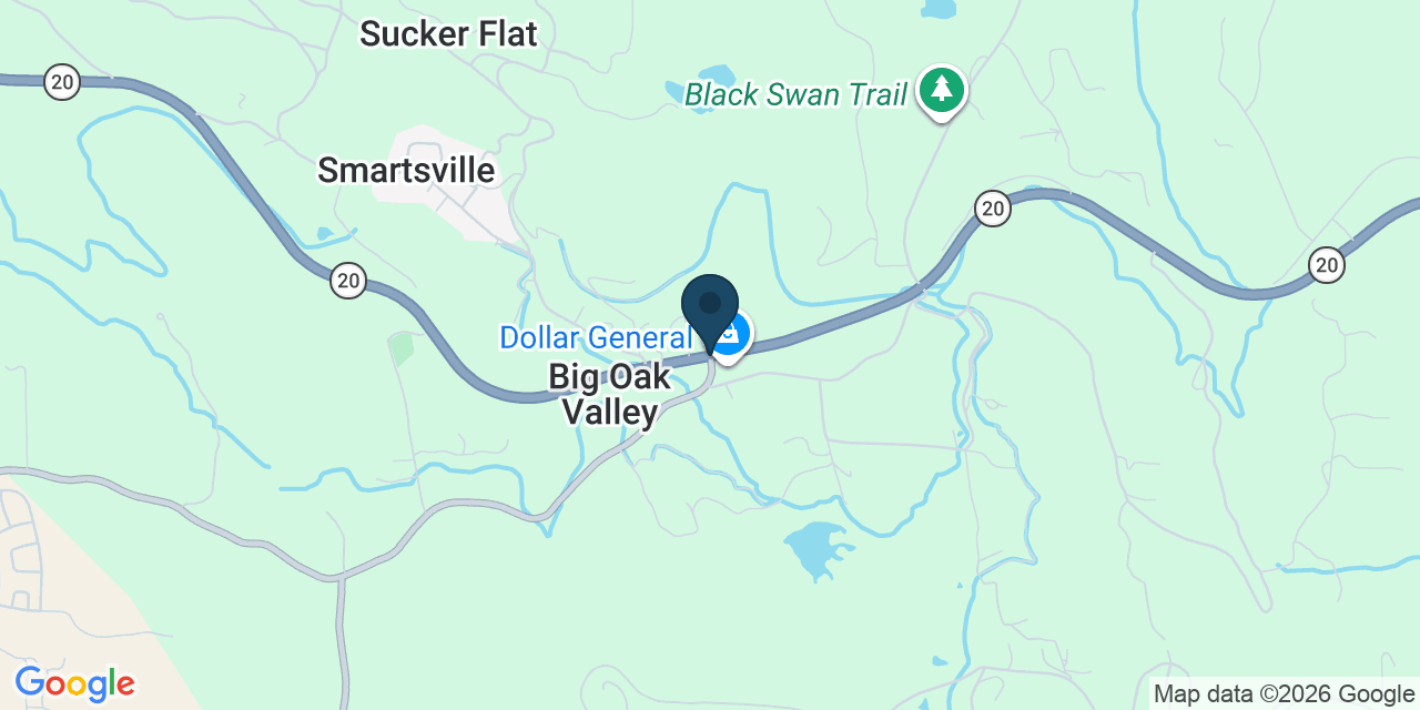 Map showing Smartsville, Yuba County, CA