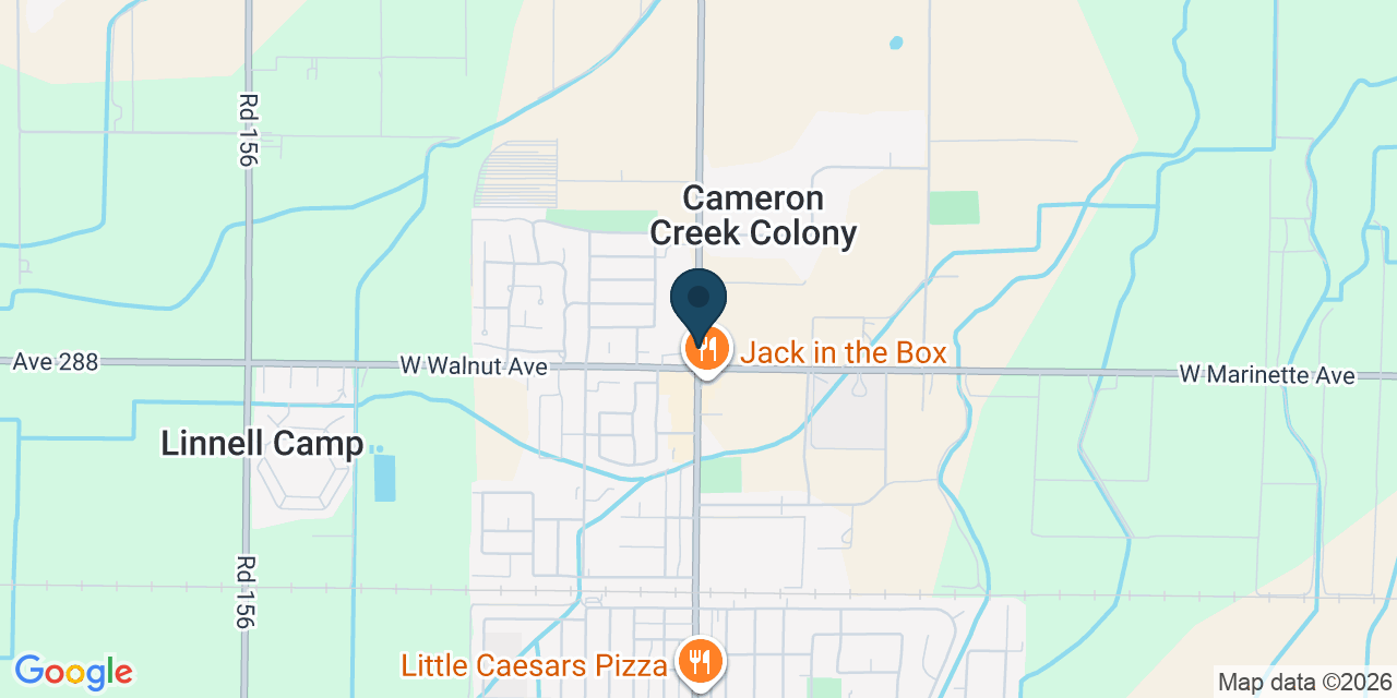 Map showing Tulare County, CA