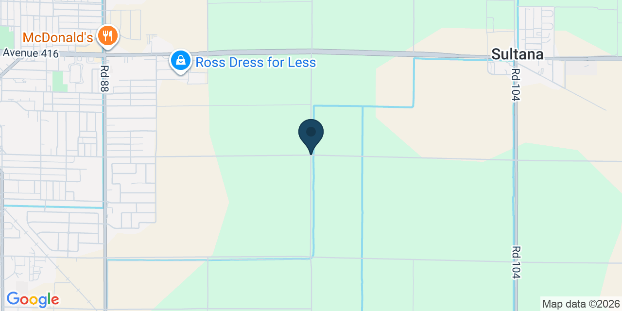 Map showing Tulare County, CA