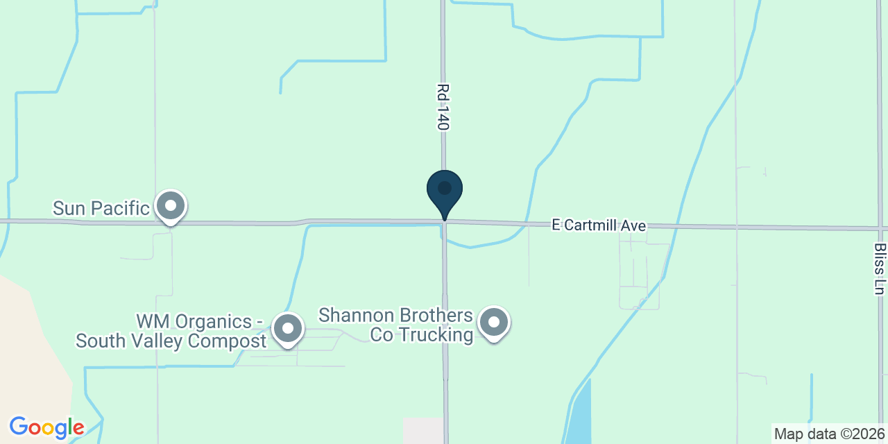 Map showing Tulare County, CA