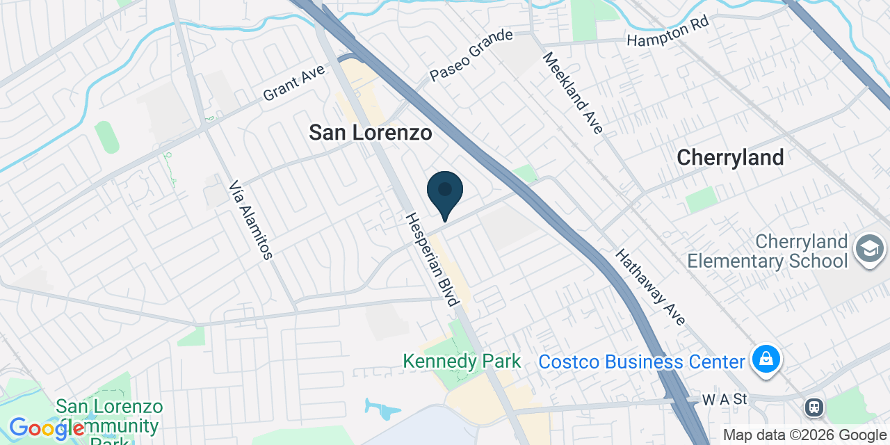 Map showing San Lorenzo, Alameda County, CA