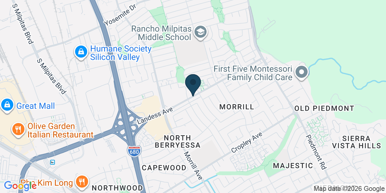 Map showing Santa Clara County, CA
