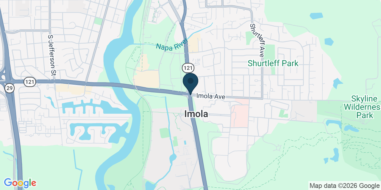 Map showing Napa County, CA