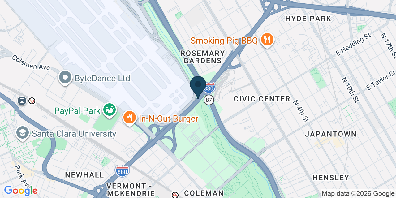 Map showing San Jose, Santa Clara County, CA