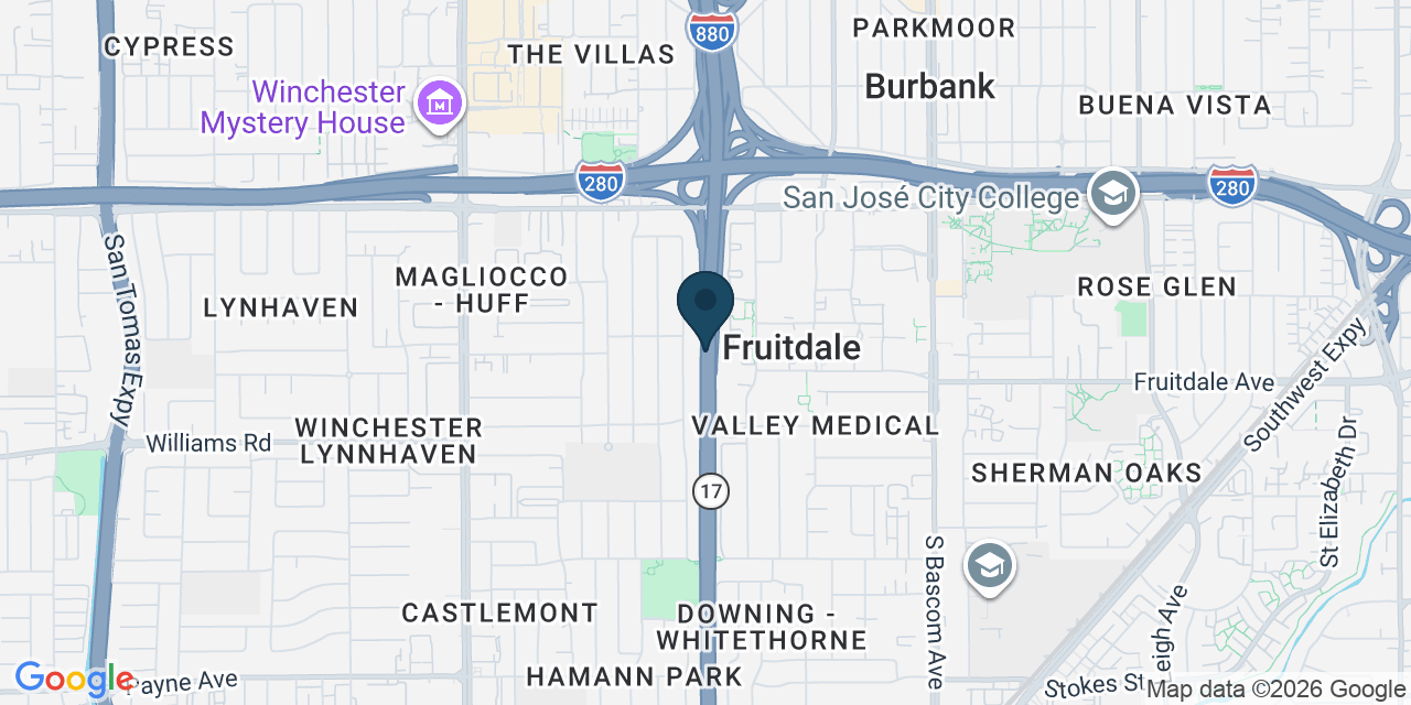 Map showing San Jose, Santa Clara County, CA