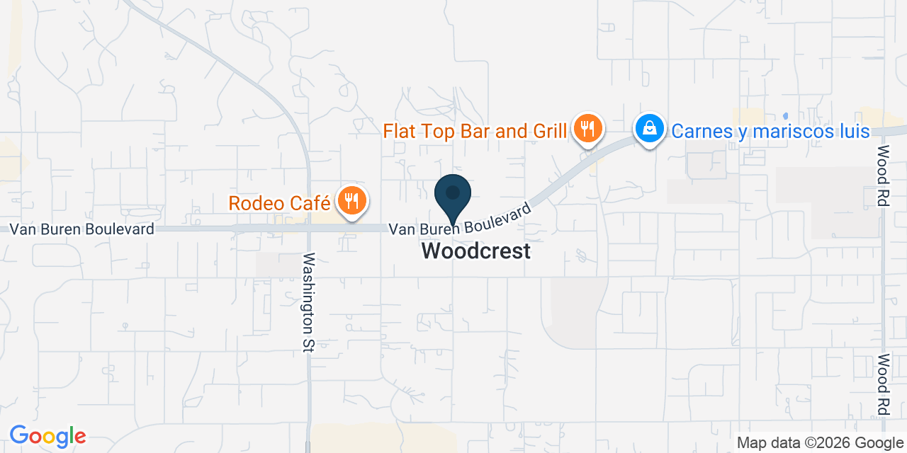 Map showing Woodcrest, Riverside County, CA