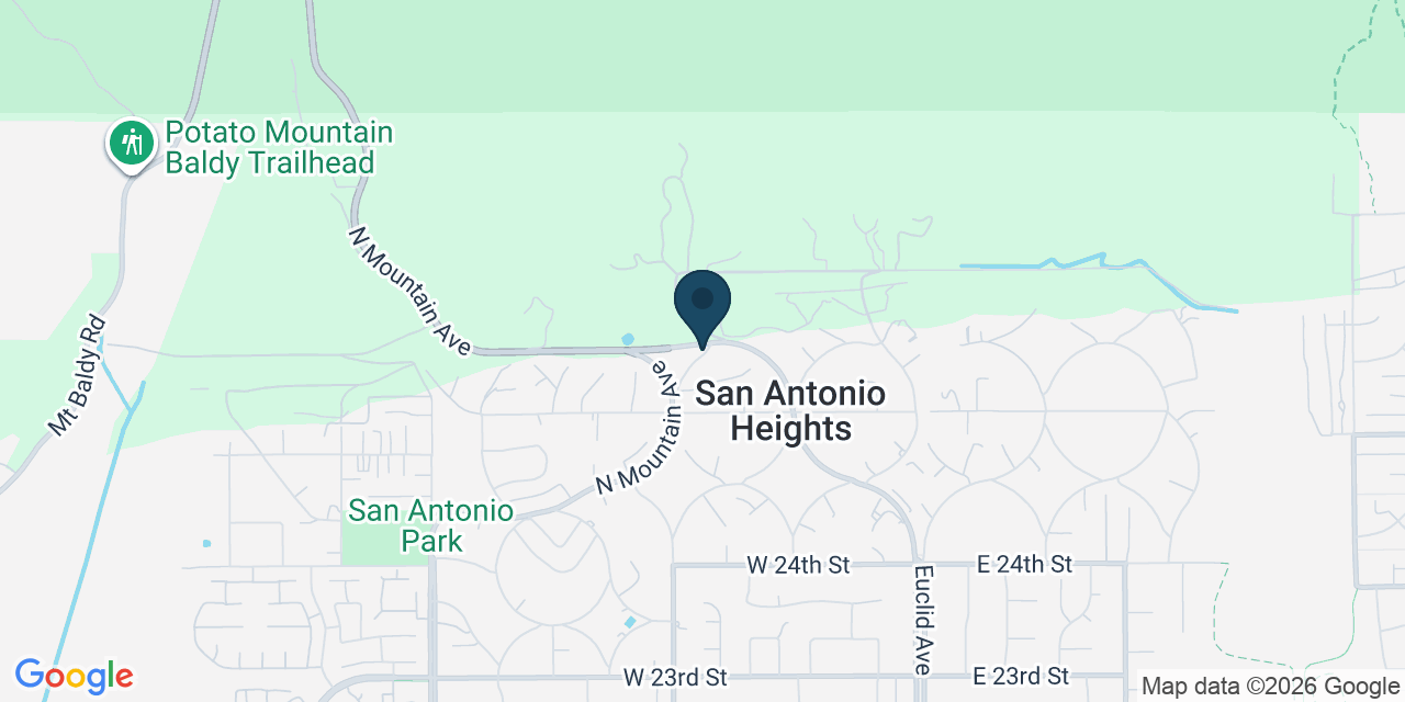 Map showing Upland, San Bernardino County, CA