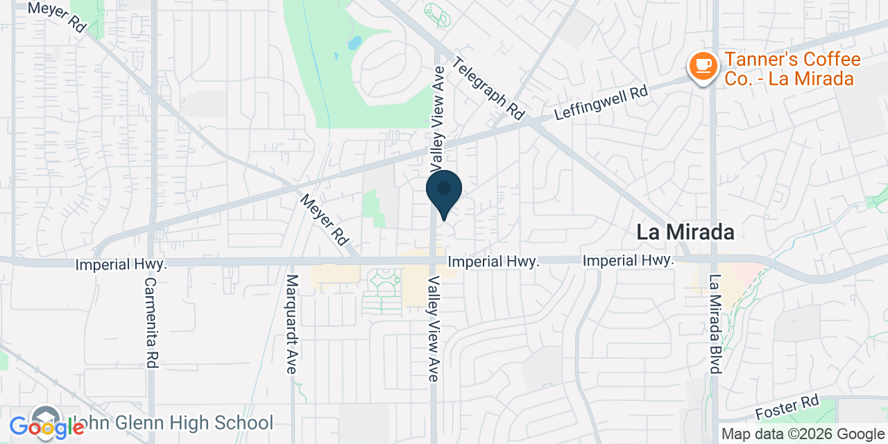 Map showing South Whittier, Los Angeles County, CA