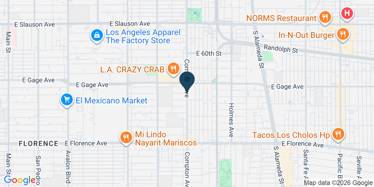 Map showing Los Angeles County, CA