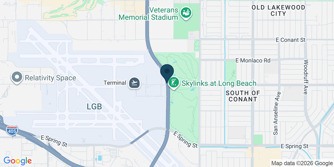 Map showing Long Beach, Los Angeles County, CA