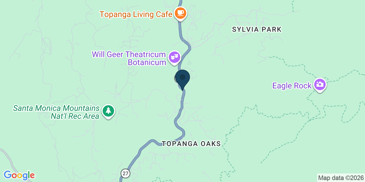 Map showing Topanga, Los Angeles County, CA