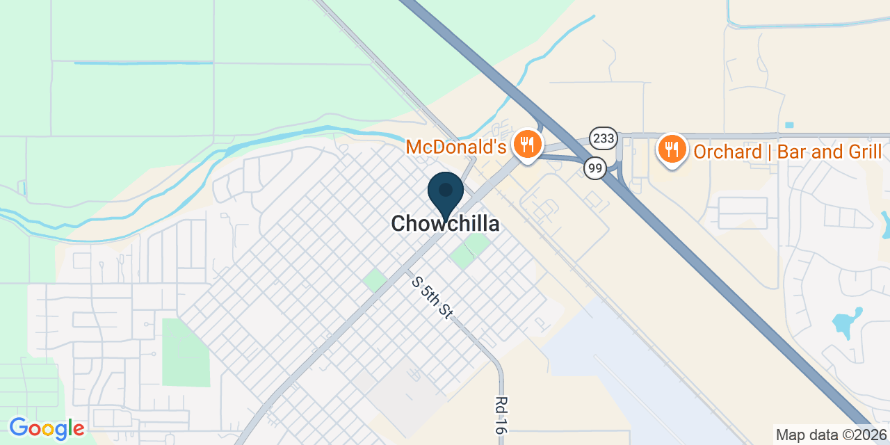 Map showing Chowchilla, Madera County, CA