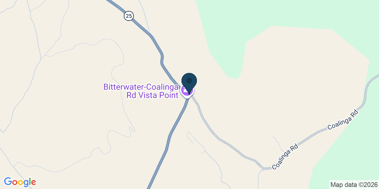 Map showing San Benito County, CA