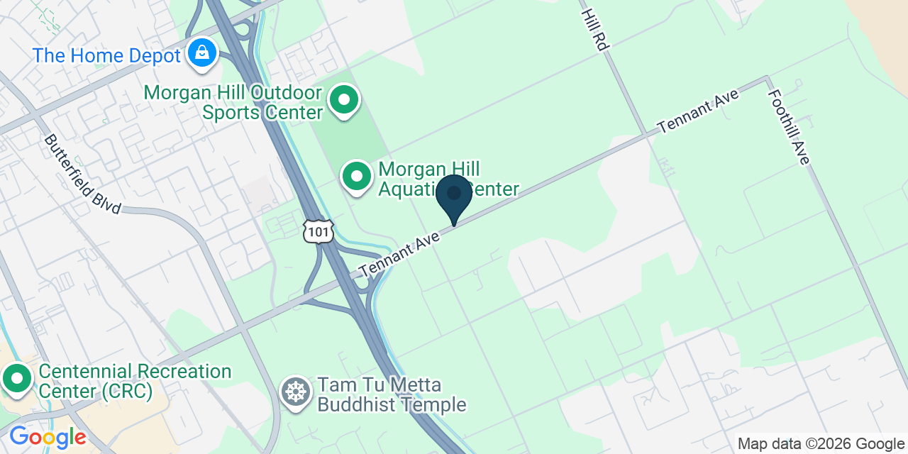 Map showing Santa Clara County, CA