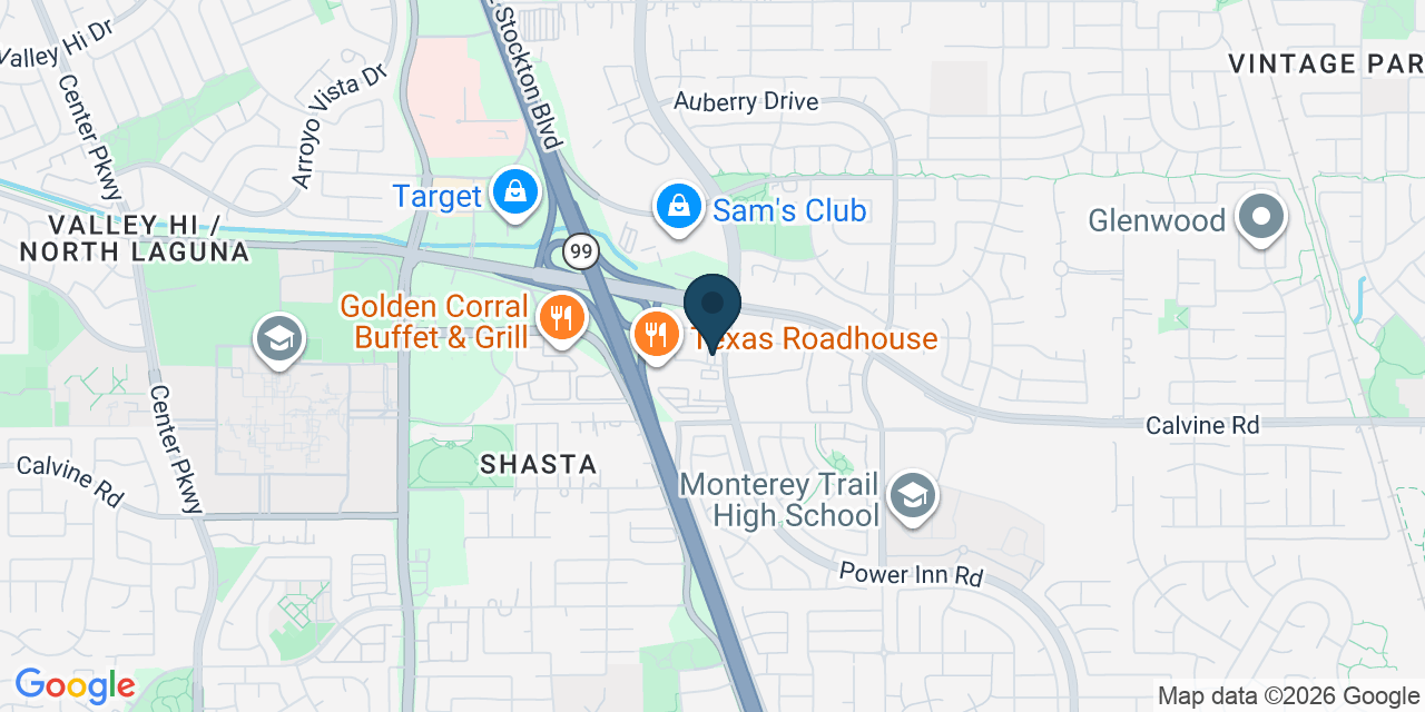 Map showing Elk Grove, Sacramento County, CA