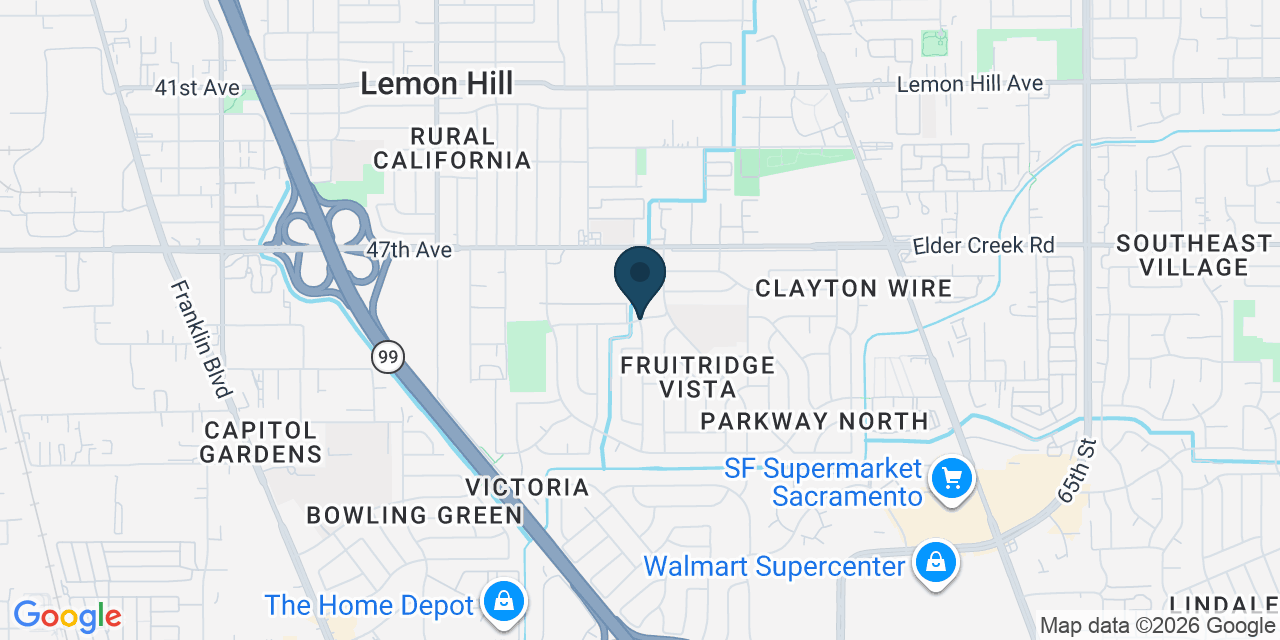Map showing Parkway, Sacramento County, CA
