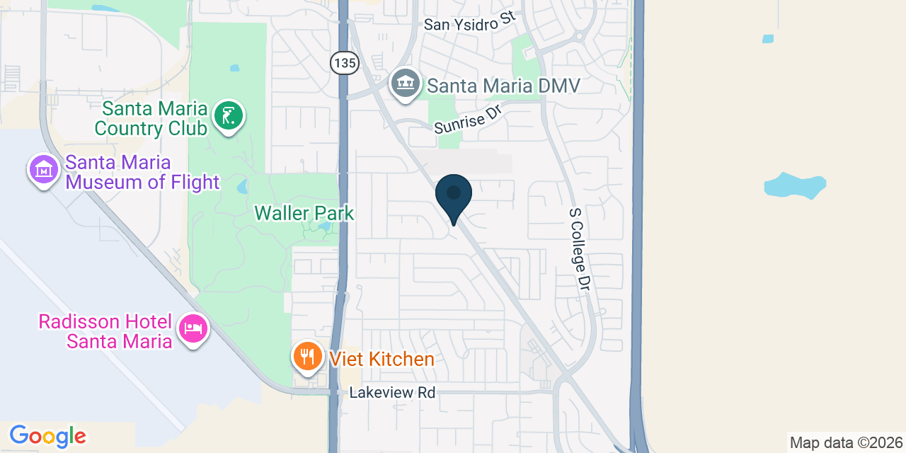 Map showing Orcutt, Santa Barbara County, CA