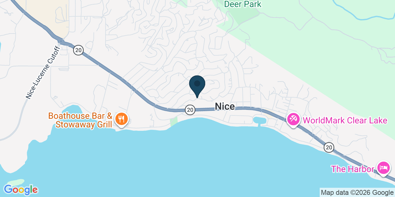 Map showing Nice, Lake County, CA