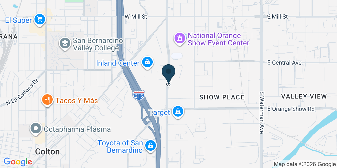 Map showing San Bernardino, San Bernardino County, CA