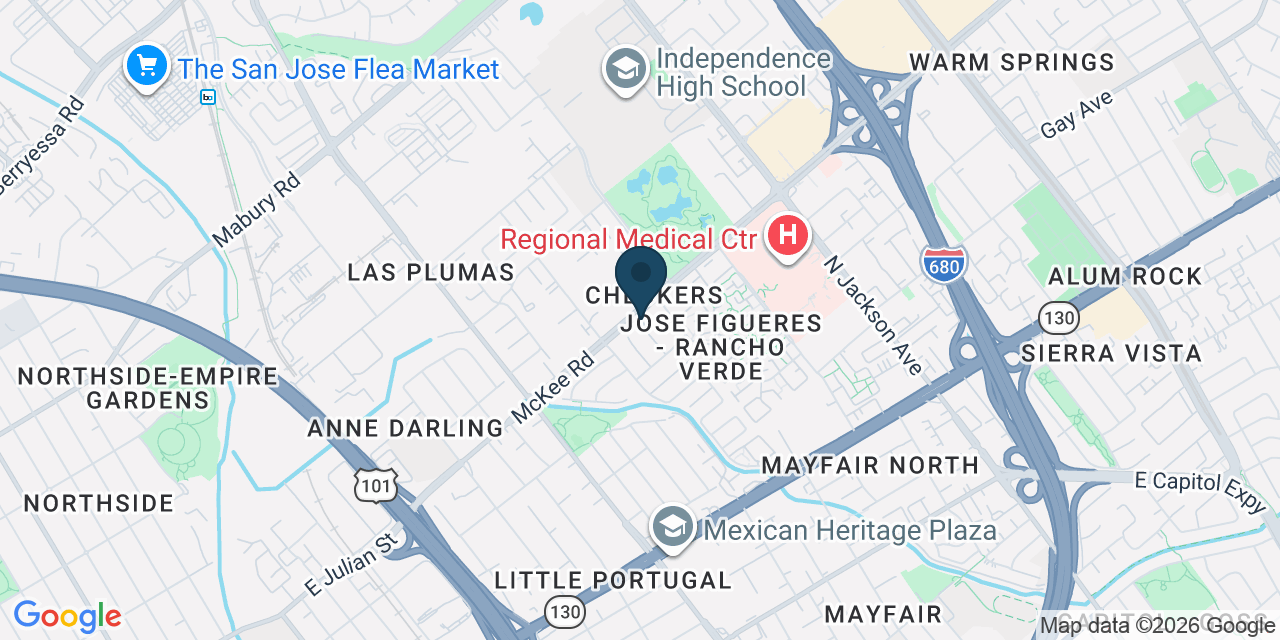 Map showing San Jose, Santa Clara County, CA
