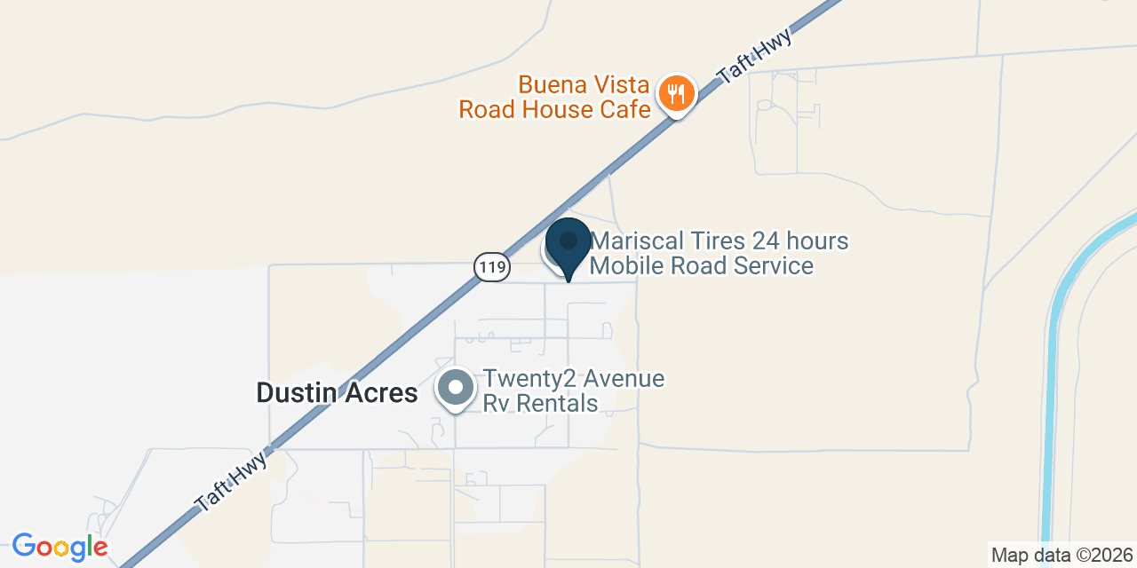 Map showing Dustin Acres, Kern County, CA