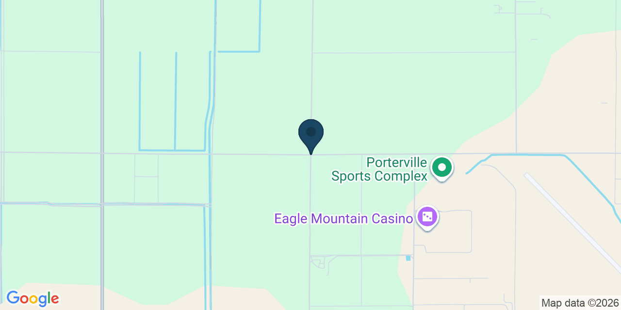 Map showing Tulare County, CA