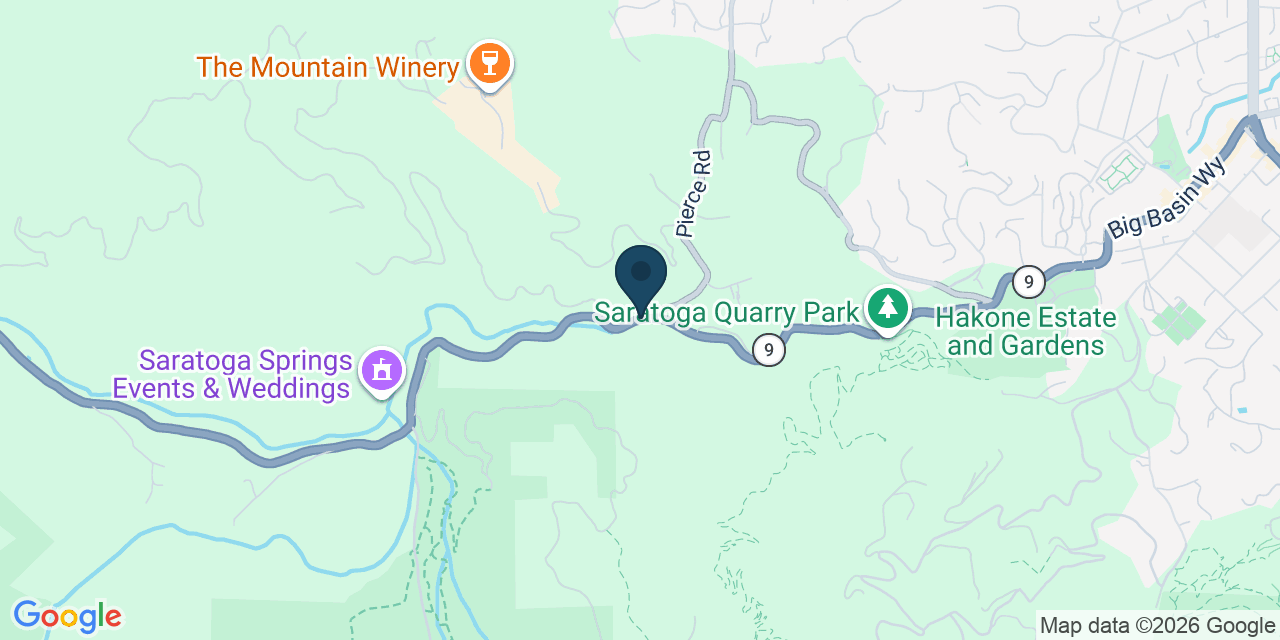 Map showing Saratoga, Santa Clara County, CA