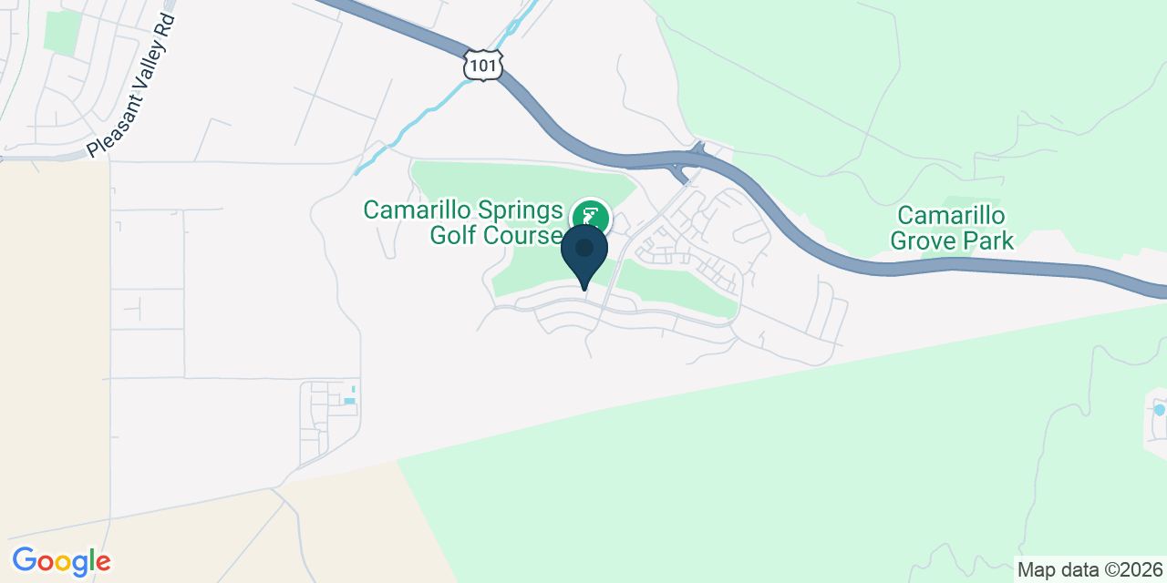 Map showing Camarillo, Ventura County, CA